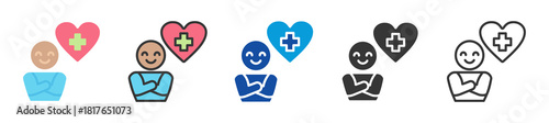 self care icon set multi style various collection