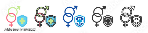 reproductive health icon set multi style various collection