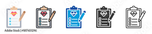health screening icon set multi style various collection