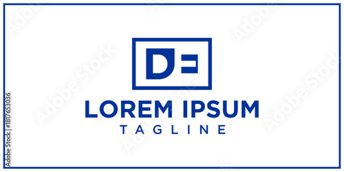 DE logo negative space design