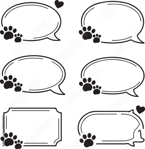 Adorable paw print frames for pet lovers designs