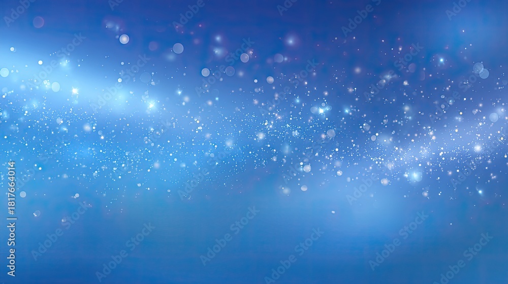 Obraz premium Beautiful blue abstract background with sparkling bokeh lights and soft gradients that create a serene and dreamy atmosphere for any design project