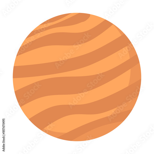 jupiter cartoon isolated in flat style