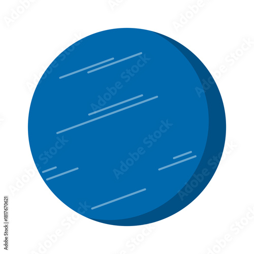 uranus cartoon isolated in flat style
