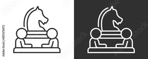 Strategy Icon Set Vector Collection Isolated In Black And White