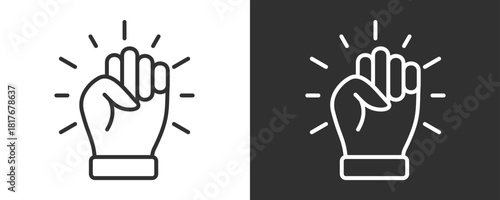 Empowerment Icon Set Vector Collection Isolated In Black And White
