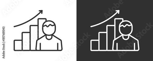 Self Growth Icon Set Vector Collection Isolated In Black And White