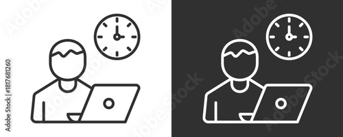 Shift Icon Set Vector Collection Isolated In Black And White