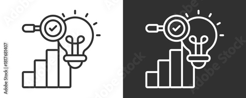 Insight Icon Set Vector Collection Isolated In Black And White