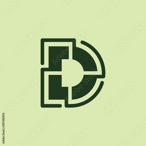 Letter D Flat Monogram