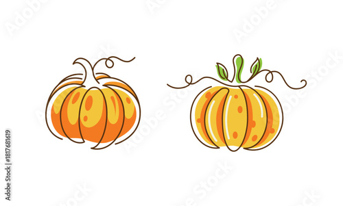 Pumpkin Nature Flat Logo