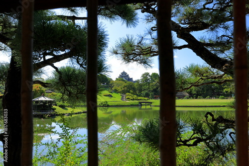 Okayama Korakuen, a restored 18th century gardens in Kita Ward, Okayama, Japan