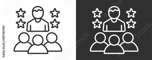 Role Model Icon Set Vector Collection Isolated In Black And White