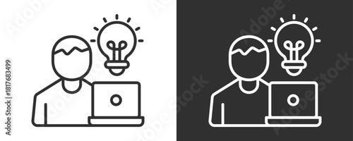 Idea Icon Set Vector Collection Isolated In Black And White
