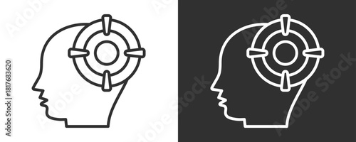 Purpose Icon Set Vector Collection Isolated In Black And White