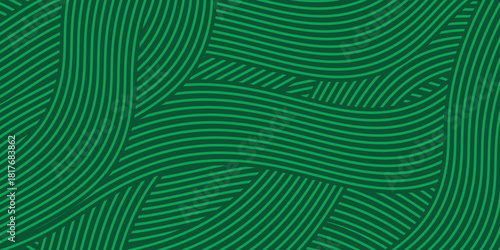 farm green banner, organic abstract background with fields. wavy green lines, natural organic products. ecology background. striped farmer green Pattern
