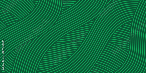 farm green banner, organic abstract background with fields. wavy green lines, natural organic products. ecology background. striped farmer green Pattern