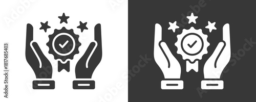 Brand Loyalty Icon Set Vector Collection Isolated In Black And White
