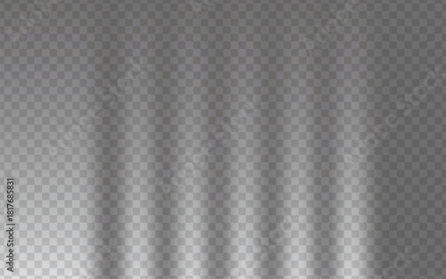 Realistic soft window shadow overlay on transparent background, perfect for branding, product display, social media design, and modern minimal mockups. Subtle natural sunlight studio lightning effect