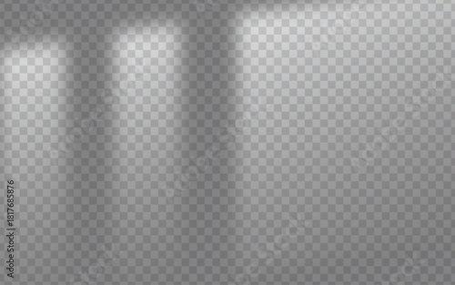 Realistic soft window shadow overlay on transparent background, perfect for branding, product display, social media design, and modern minimal mockups. Subtle natural sunlight studio lightning effect