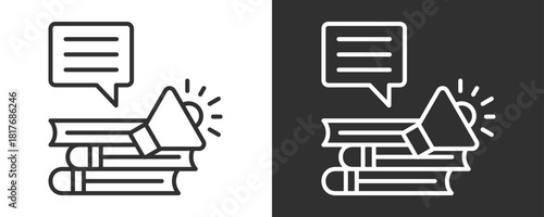 Audio Book Icon Set Vector Collection Isolated In Black And White