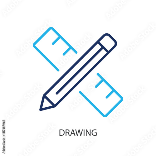Drawing thin line icons. Original vector illustration.