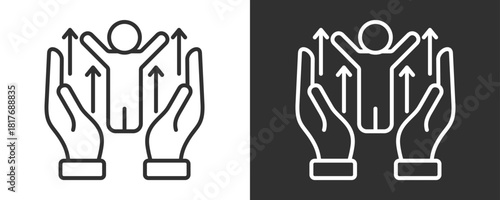 Empowerment Icon Set Vector Collection Isolated In Black And White