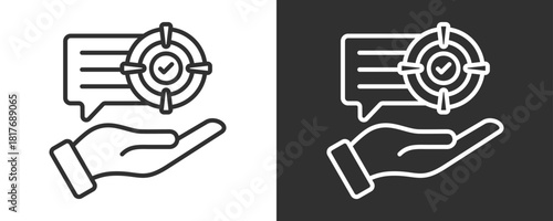 Purpose Icon Set Vector Collection Isolated In Black And White