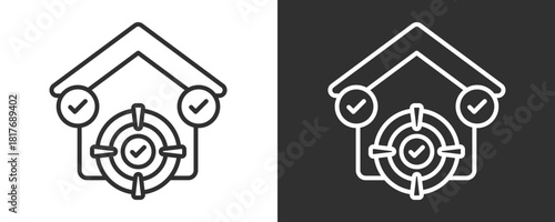 Goal Icon Set Vector Collection Isolated In Black And White