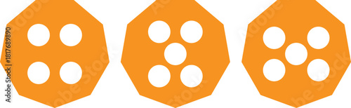 Button Icon – Solid Sewing Button Silhouette Vector Illustration