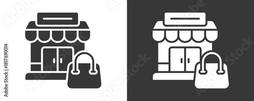 Shopping Icon Set Vector Collection Isolated In Black And White