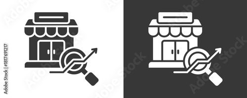 Market Research Icon Set Vector Collection Isolated In Black And White
