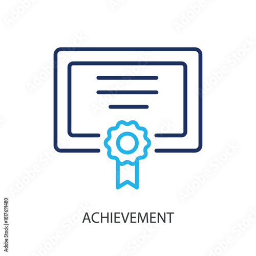 Achievement thin line icons. Original vector illustration.