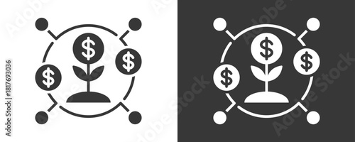 Investment Icon Set Vector Collection Isolated In Black And White