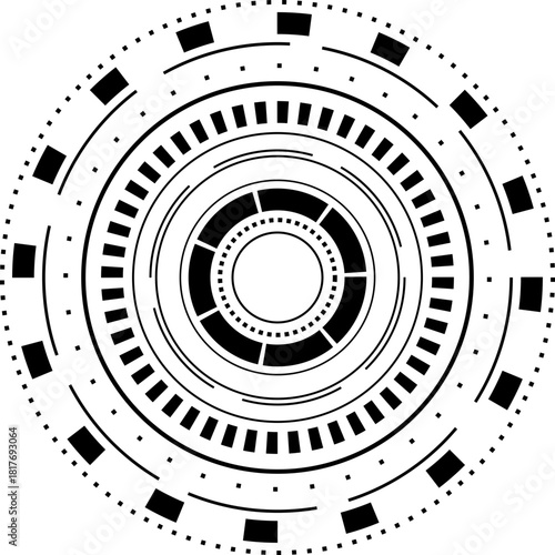 원 기하학 디지털 배경 도형
