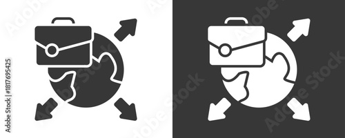 Business Expansion Icon Set Vector Collection Isolated In Black And White