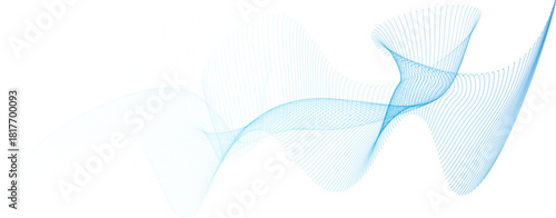 Futuristic Blue Particle Dot Wave Flow Isolated on Transparent Background. 