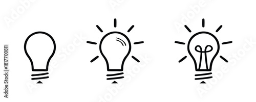 Light bulb icon set
