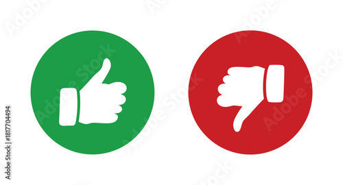Thumb up and thumb down icons
