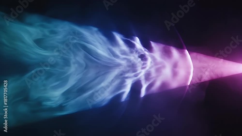 Wallpaper Mural A vibrant display of colorful light beams and mist creating a dynamic and energetic visual effect in a dark environment Torontodigital.ca