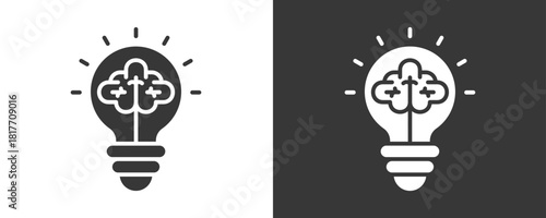 Idea Icon Set Vector Collection Isolated In Black And White