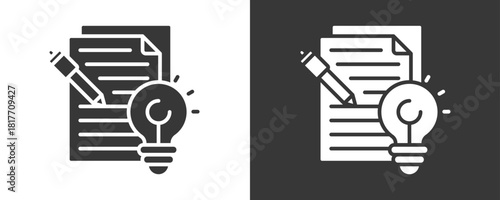 Concept Icon Set Vector Collection Isolated In Black And White