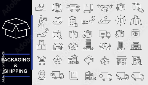 packaging and shipping icons
