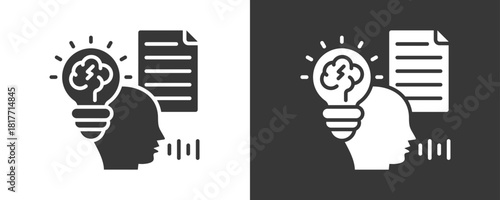 Idea Icon Set Vector Collection Isolated In Black And White