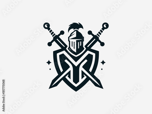 Majestic stallion crest black vector logo with detailed mane and heraldic shield for elite brand identity