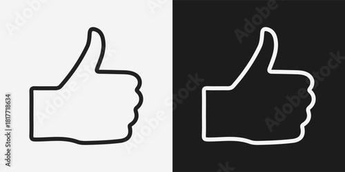 Thumbs Up Finger Hand Sign Sillouette