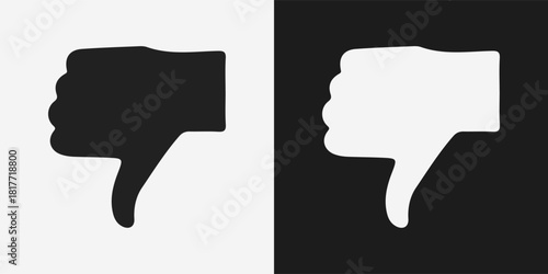 Thumbs Down Finger Hand Sign Gesture Sillouette