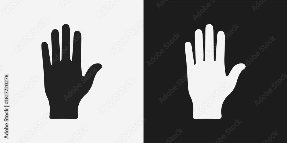 Fototapeta premium High Five all Finger Hand Sign Sillouette
