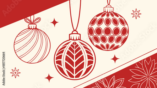 Elegant christmas ornament decorations for holiday season design