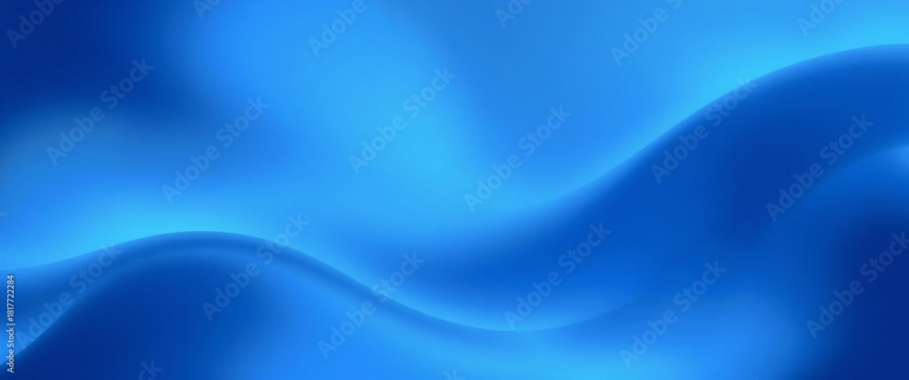 Obraz premium Abstract flowing curves of vibrant blue light creating a smooth gradient background